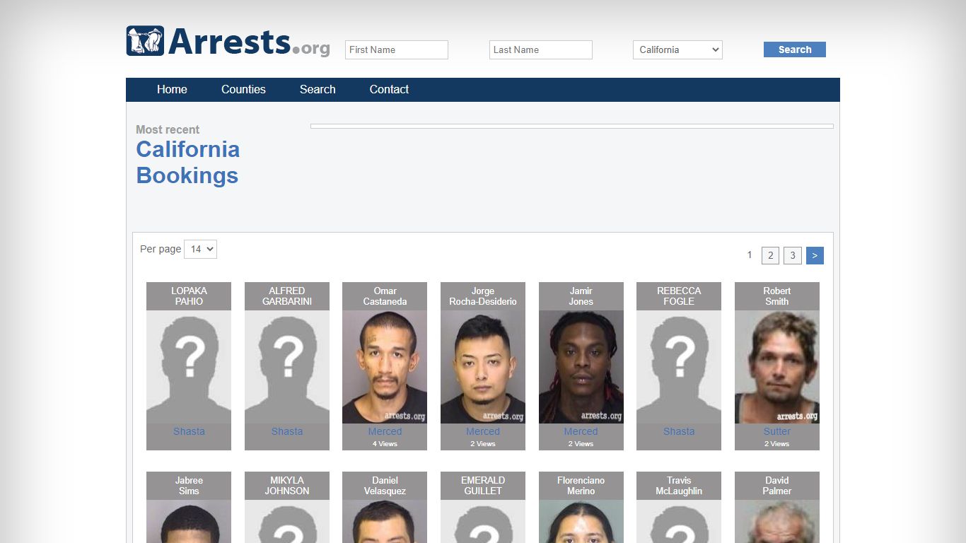 California Arrests and Inmate Search